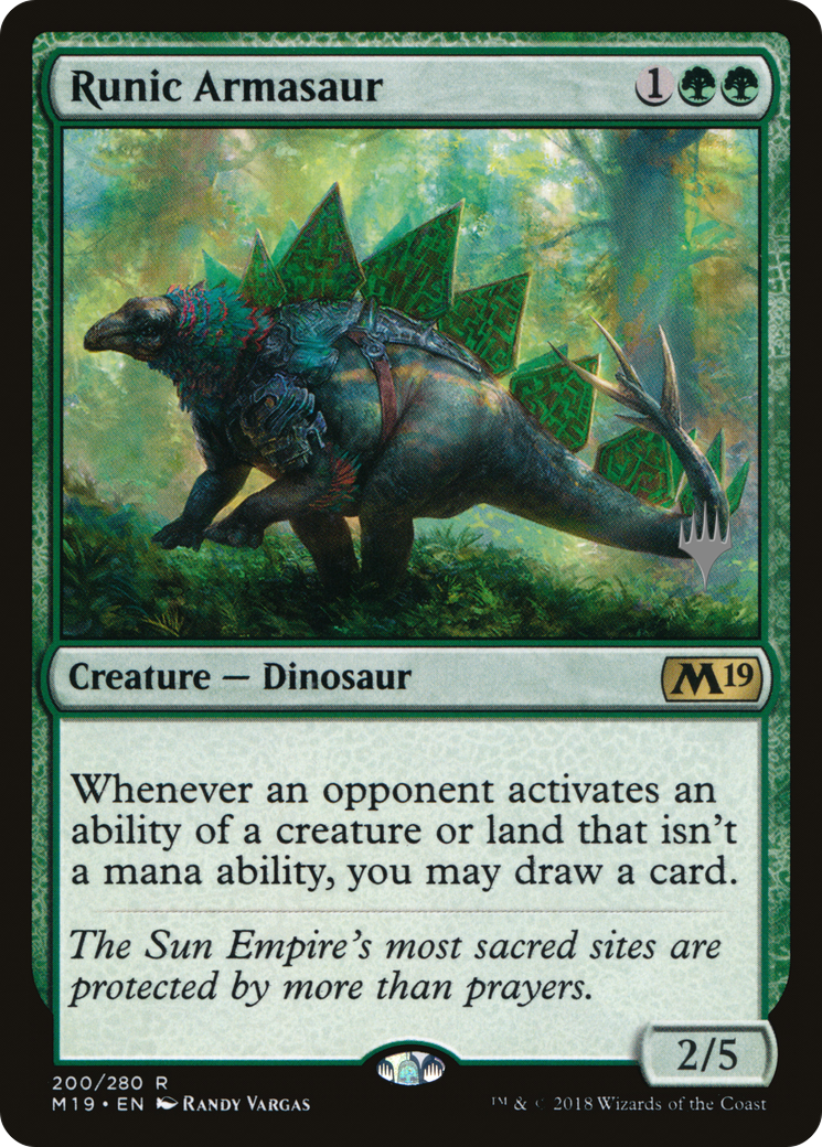 Runic Armasaur (200) Foil - Core Set 2019 Promos