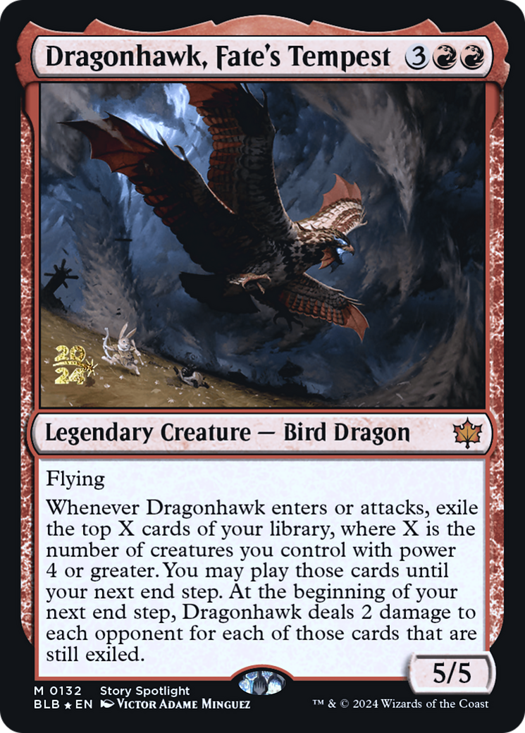 Dragonhawk, Fate's Tempest (132) Foil - Bloomburrow Promos