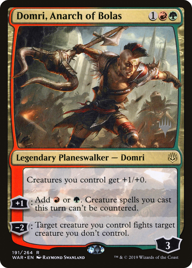 Domri, Anarch of Bolas (191p) - War of the Spark Promos