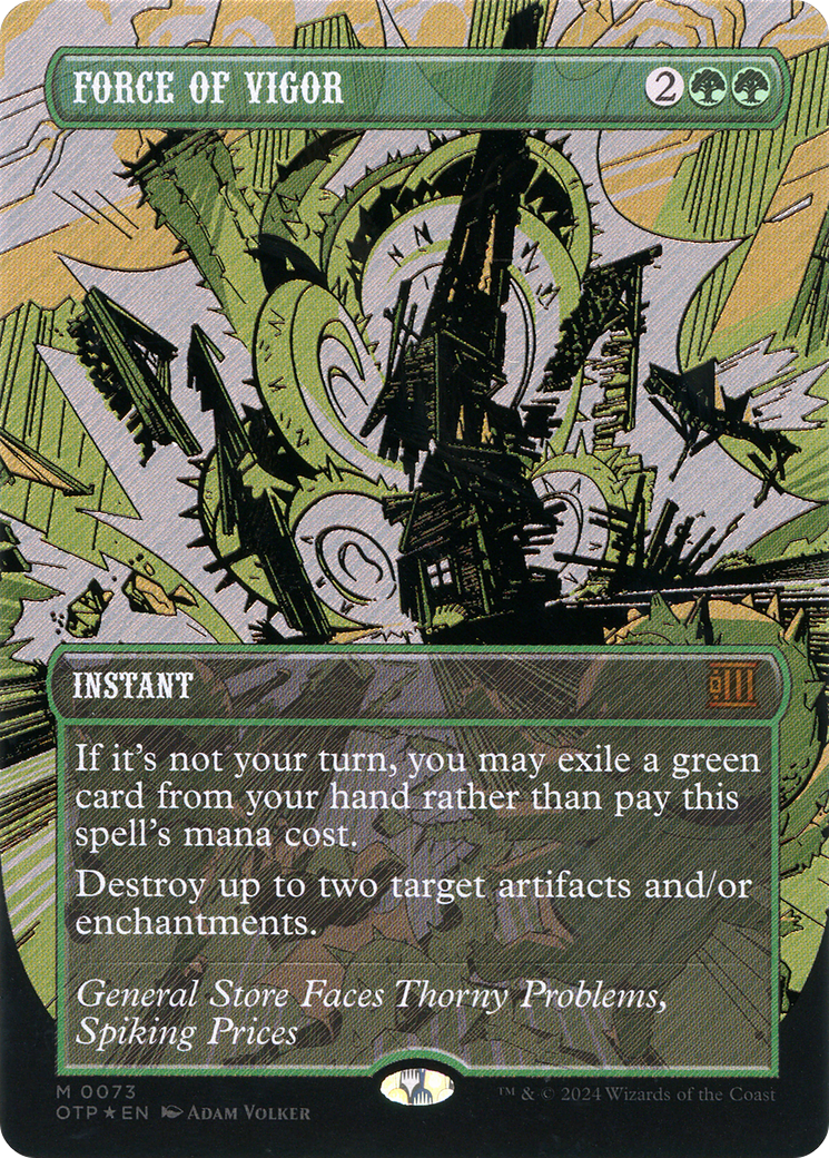 Force of Vigor (Textured Foil) (073) Foil - Breaking News