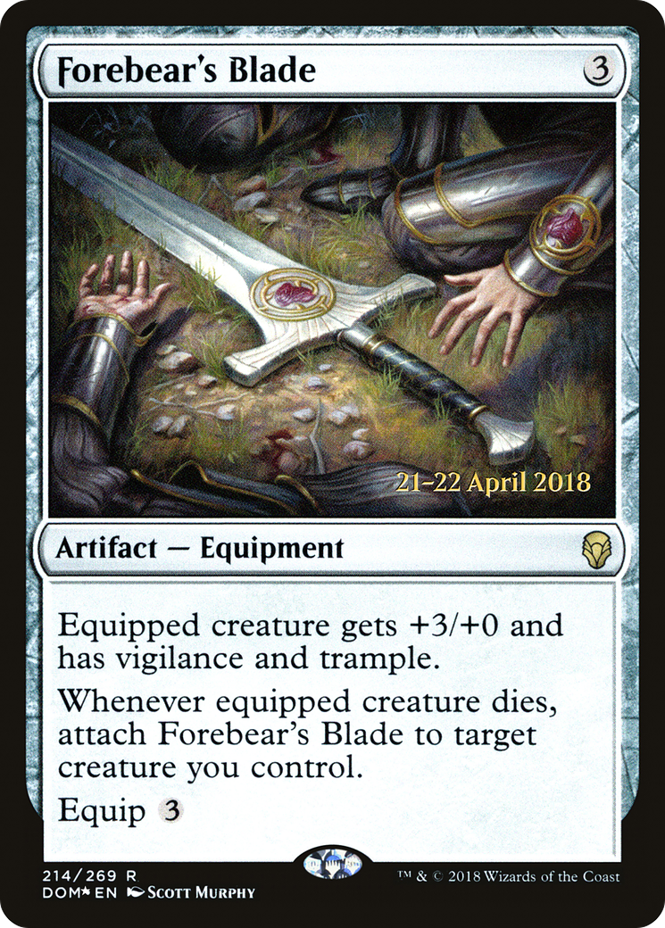 Forebear's Blade (214) Foil - Dominaria Promos