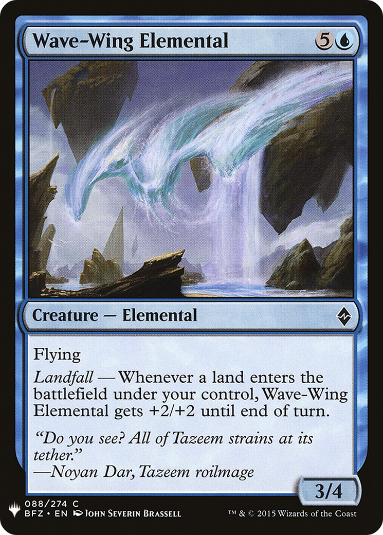 Wave-Wing Elemental (BFZ-88) - The List