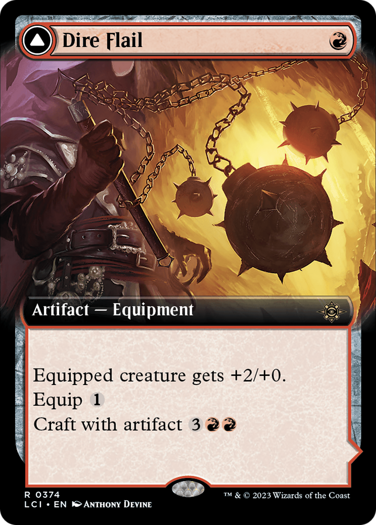 Dire Flail (Extended Art) (374) - The Lost Caverns of Ixalan
