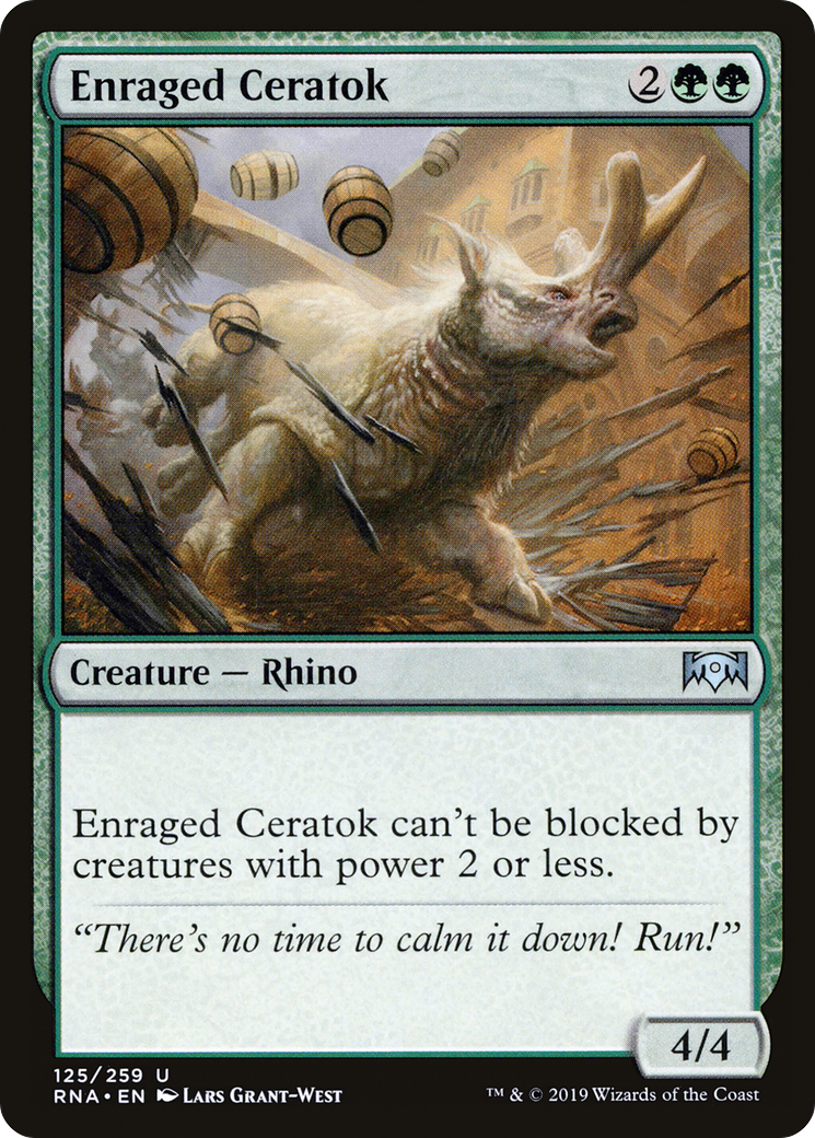 Enraged Ceratok (125) Foil - Ravnica Allegiance