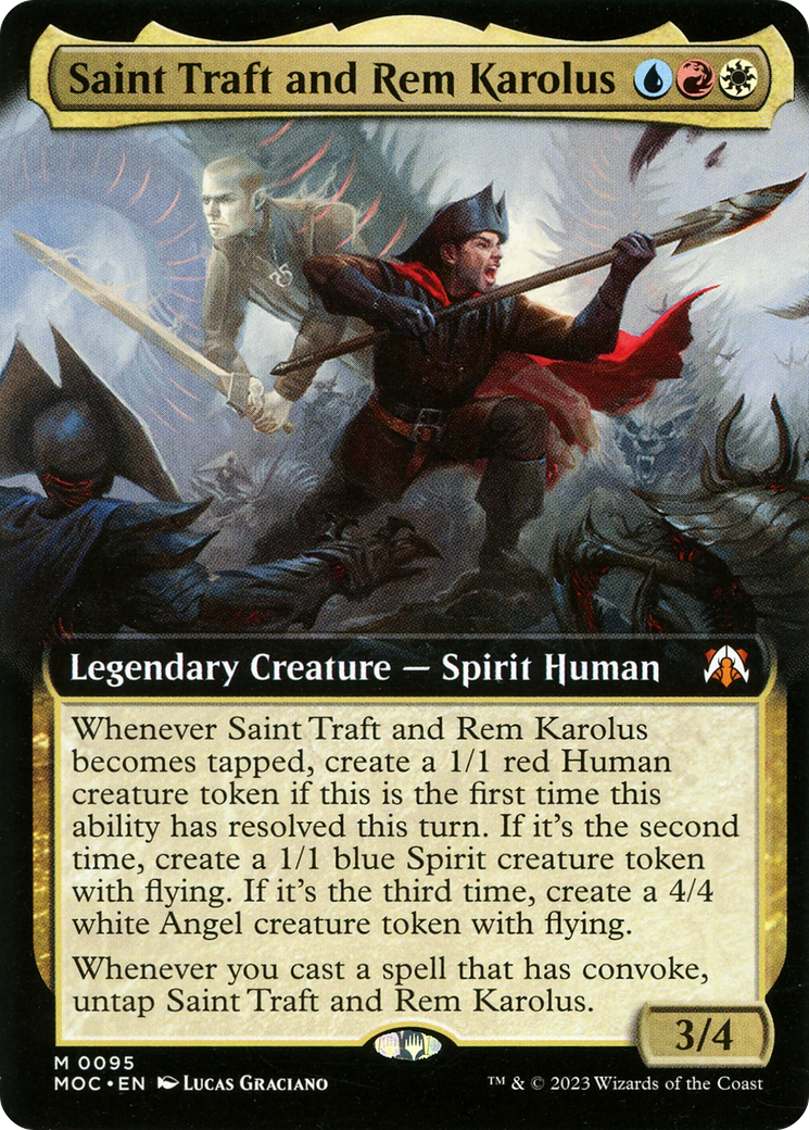 Saint Traft and Rem Karolus (Extended Art) (095) - March of the Machine Commander