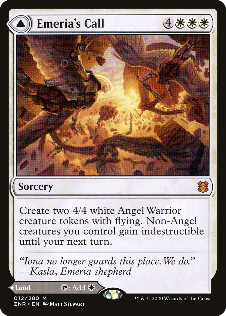 Emeria's Call // Emeria, Shattered Skyclave (012) Foil - Zendikar Rising