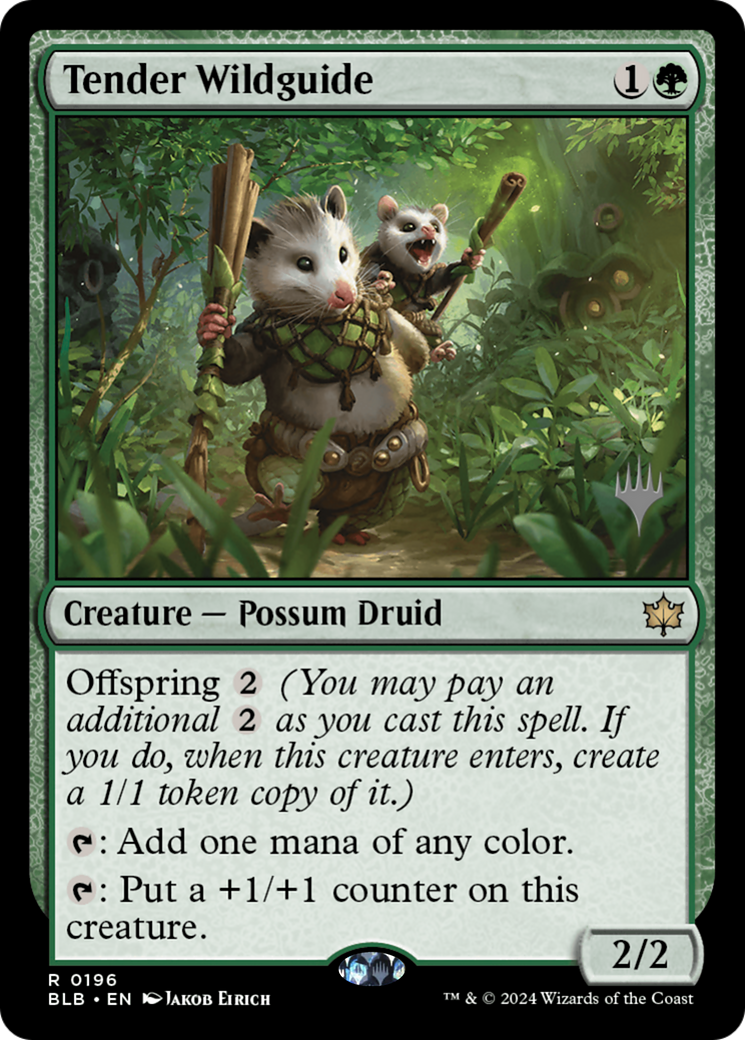 Tender Wildguide (196) Foil - Bloomburrow Promos