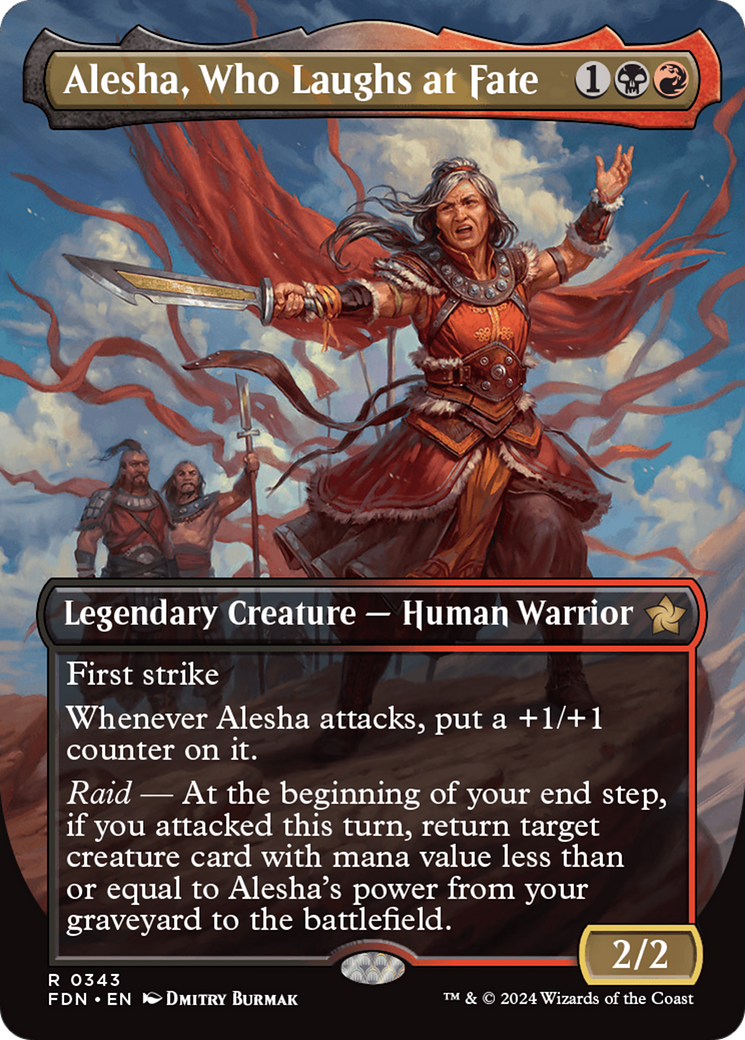Alesha, Who Laughs at Fate (Borderless) (343) Foil - Foundations