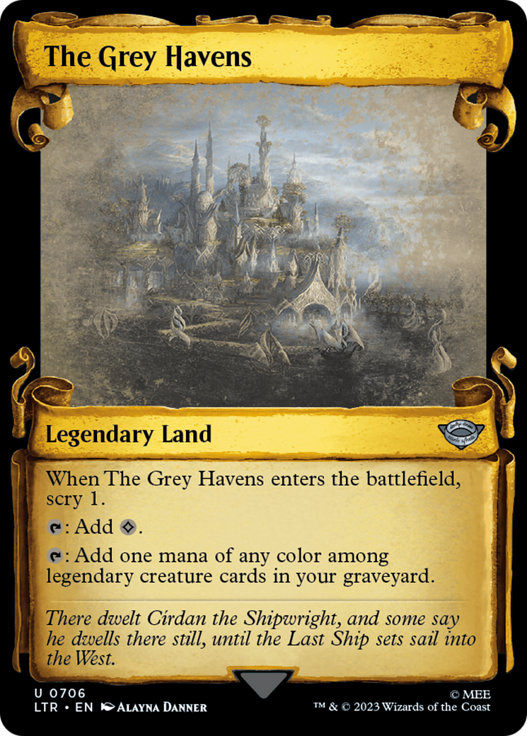 The Grey Havens (Showcase Scrolls) (Showcase) (706) Foil - The Lord of the Rings: Tales of Middle-earth