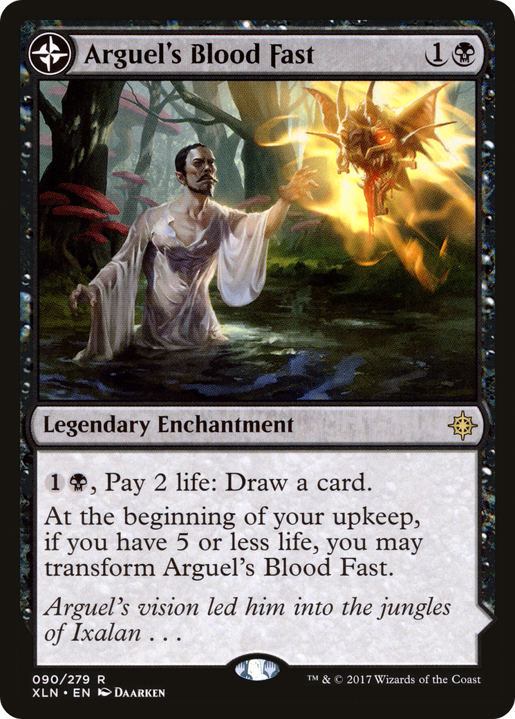 Arguel's Blood Fast // Temple of Aclazotz (090) Foil - Ixalan