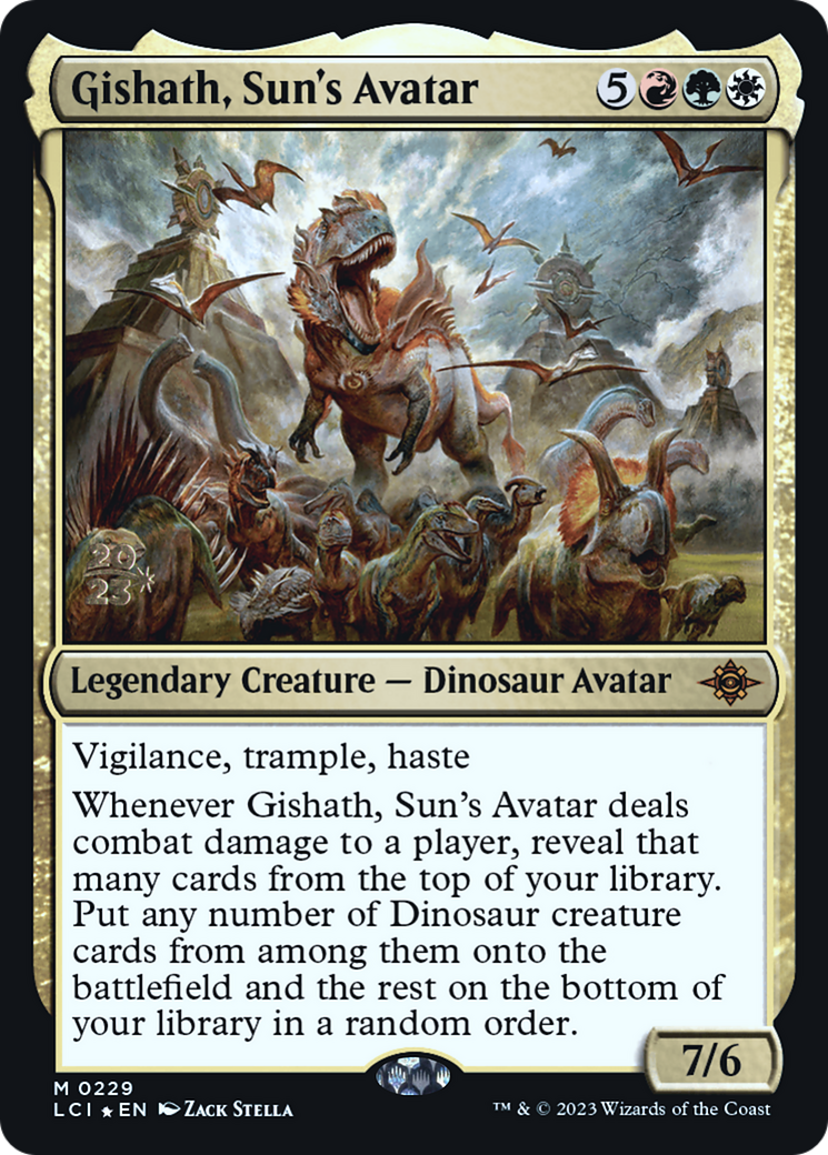 Gishath, Sun's Avatar (LCI) (229) Foil - The Lost Caverns of Ixalan Promos