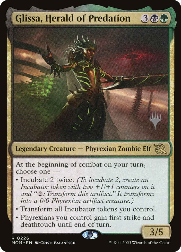 Glissa, Herald of Predation (226p) Foil - March of the Machine Promos