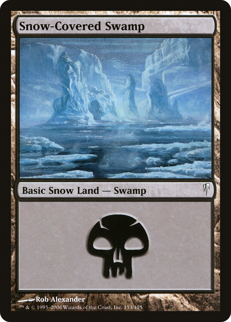 Snow-Covered Swamp (153) Foil - Coldsnap