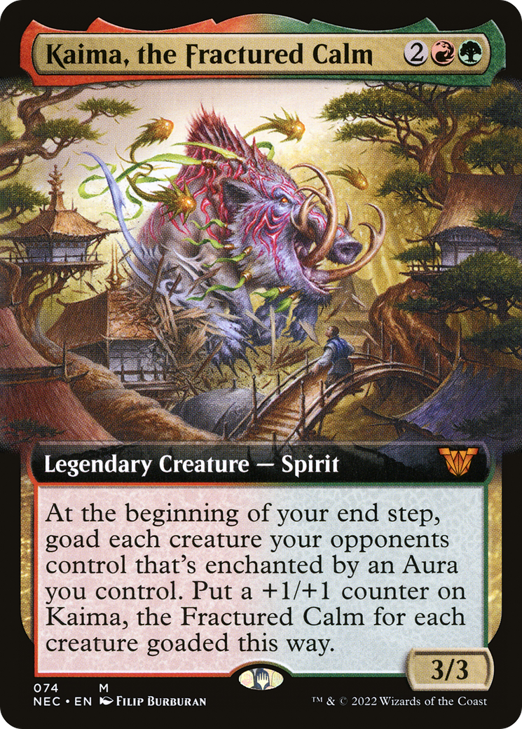 Kaima, the Fractured Calm (Extended Art) (074) - Neon Dynasty Commander