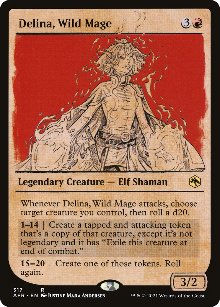 Delina, Wild Mage (Showcase) (317) Foil - Adventures in the Forgotten Realms