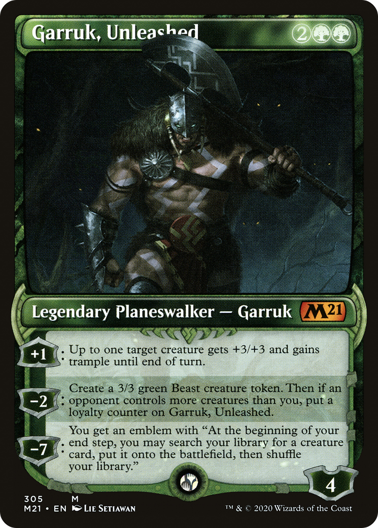 Garruk, Unleashed (Showcase) (305) Foil - Core Set 2021