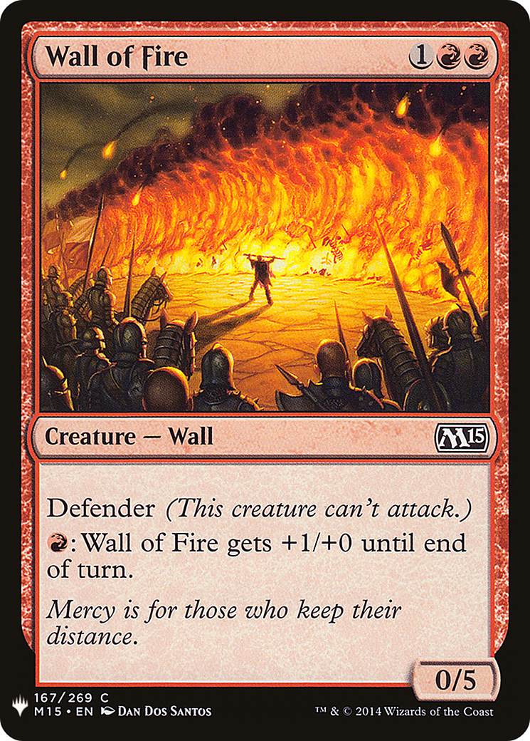 Wall of Fire (M15-167) - The List