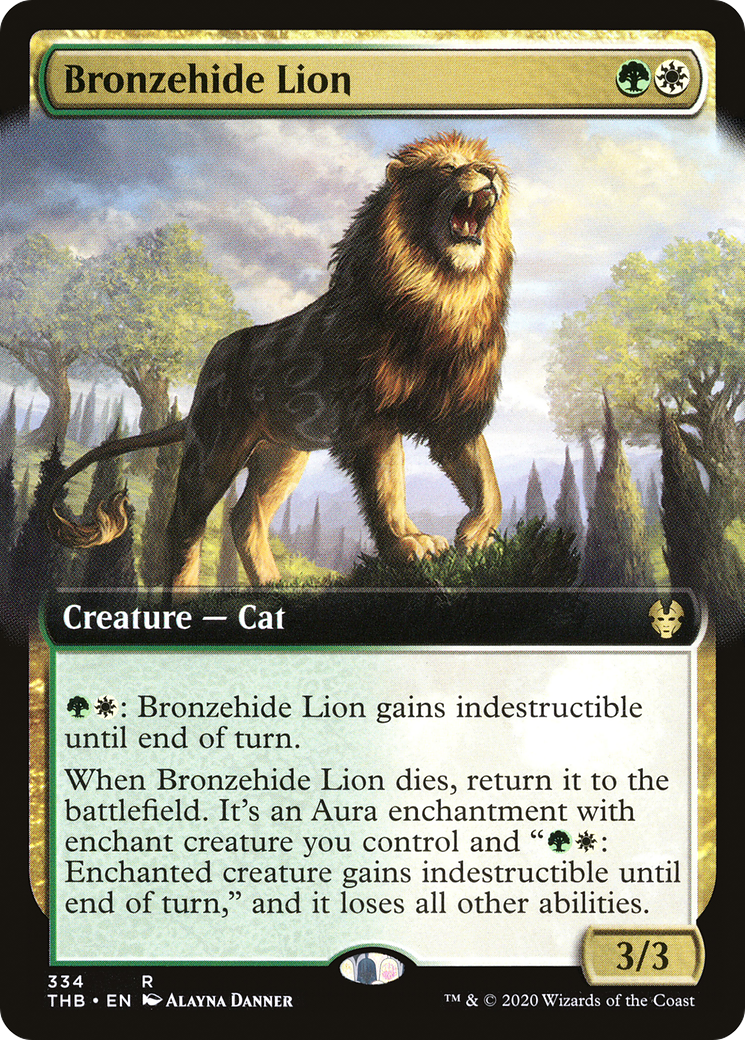 Bronzehide Lion (Extended Art) (334) - Theros Beyond Death