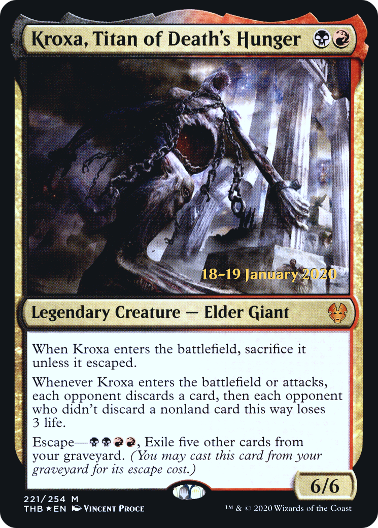 Kroxa, Titan of Death's Hunger (221) Foil - Theros Beyond Death Promos