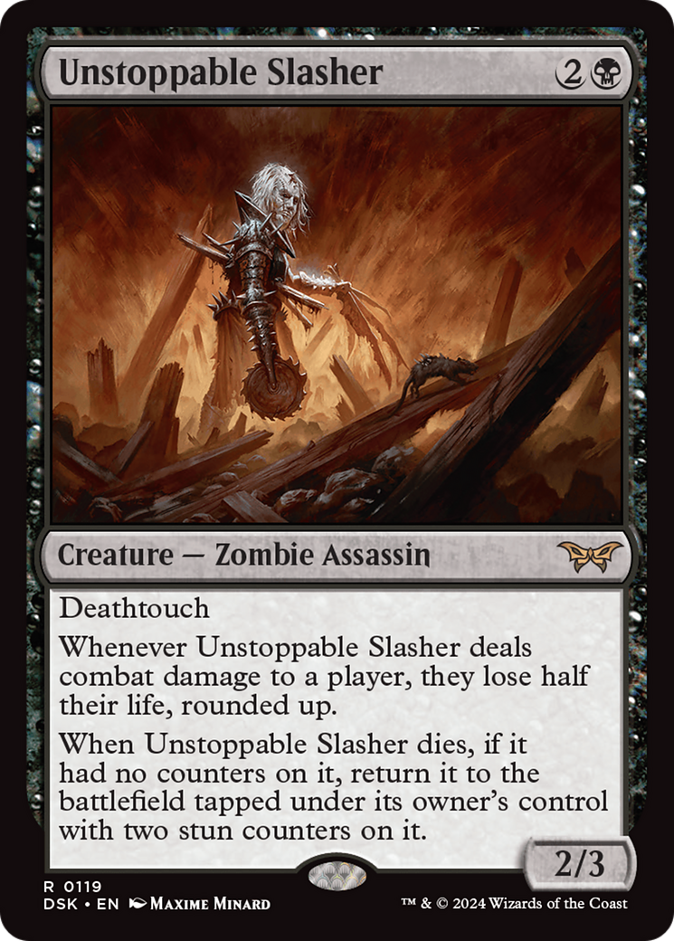 Unstoppable Slasher (119) Foil - Duskmourn: House of Horror