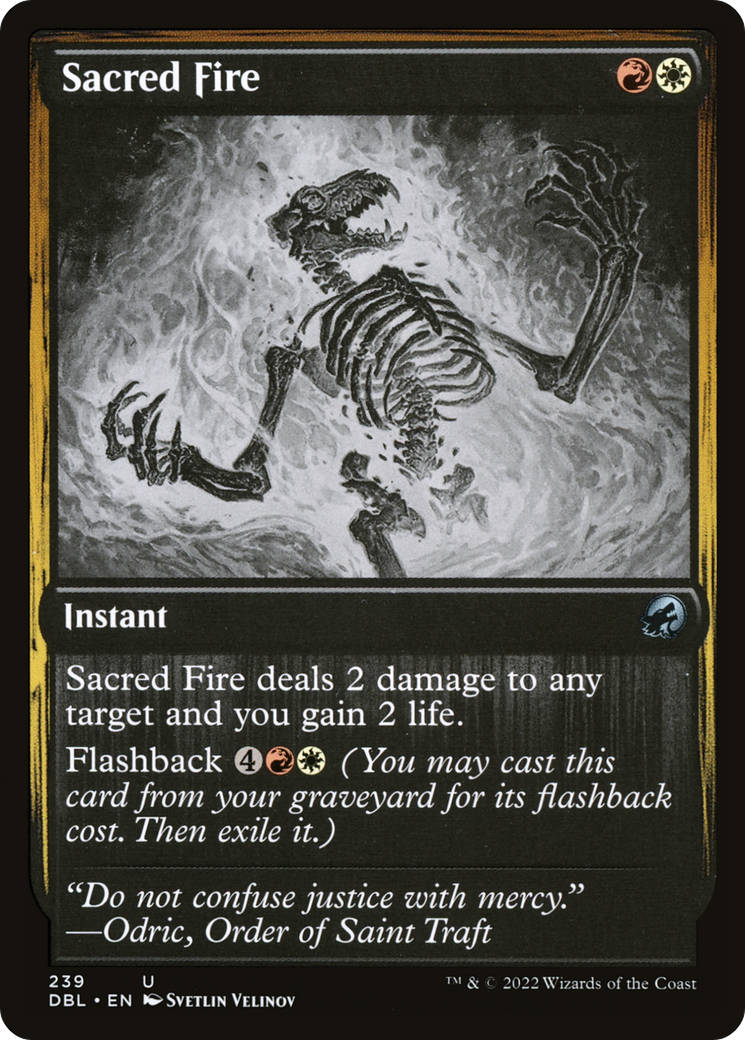 Sacred Fire (239) Foil - Innistrad: Double Feature