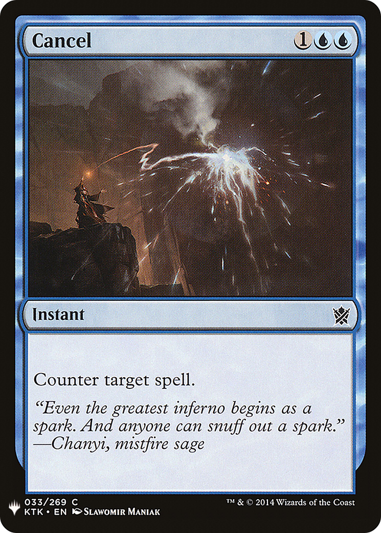 Cancel (KTK-33) - The List