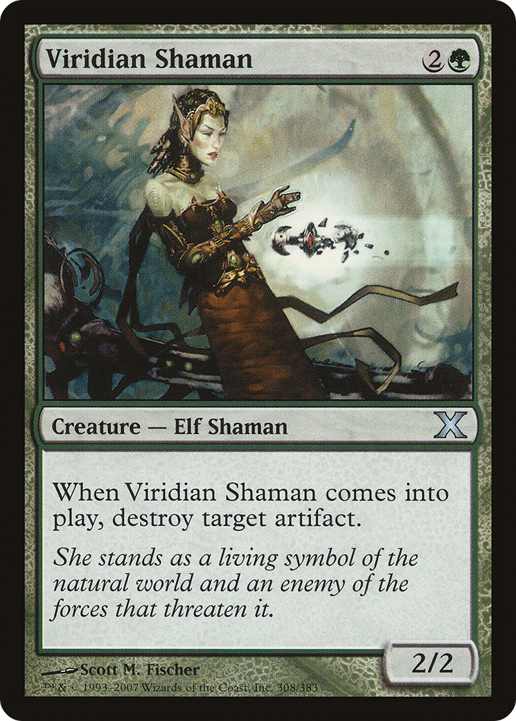 Viridian Shaman (308) Foil - Tenth Edition
