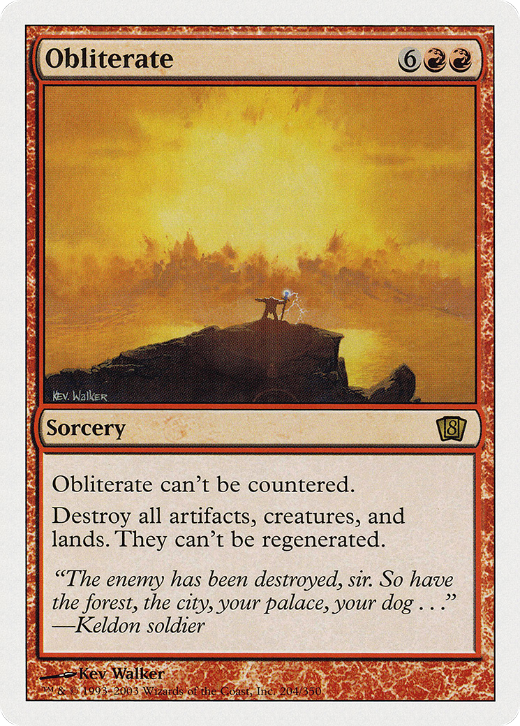 Obliterate (204) - Eighth Edition