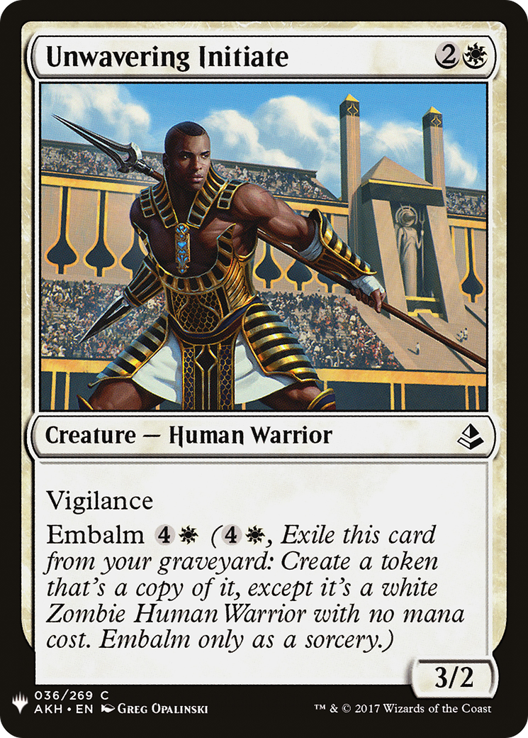 Unwavering Initiate (AKH-36) - The List