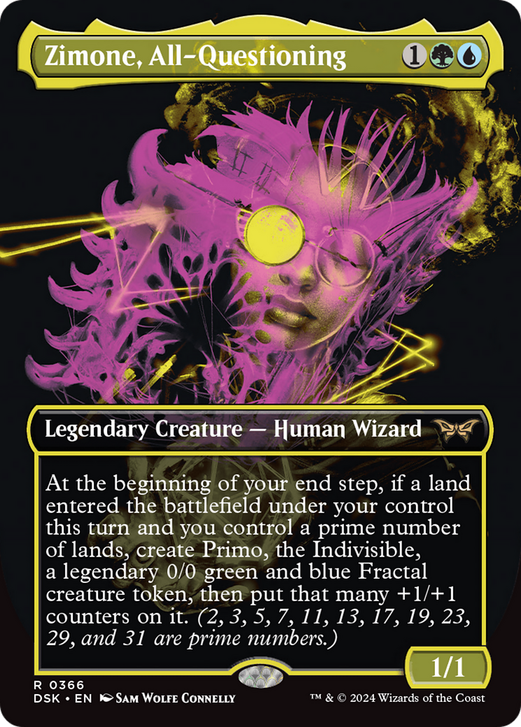 Zimone, All-Questioning (Showcase) (366) Foil - Duskmourn: House of Horror