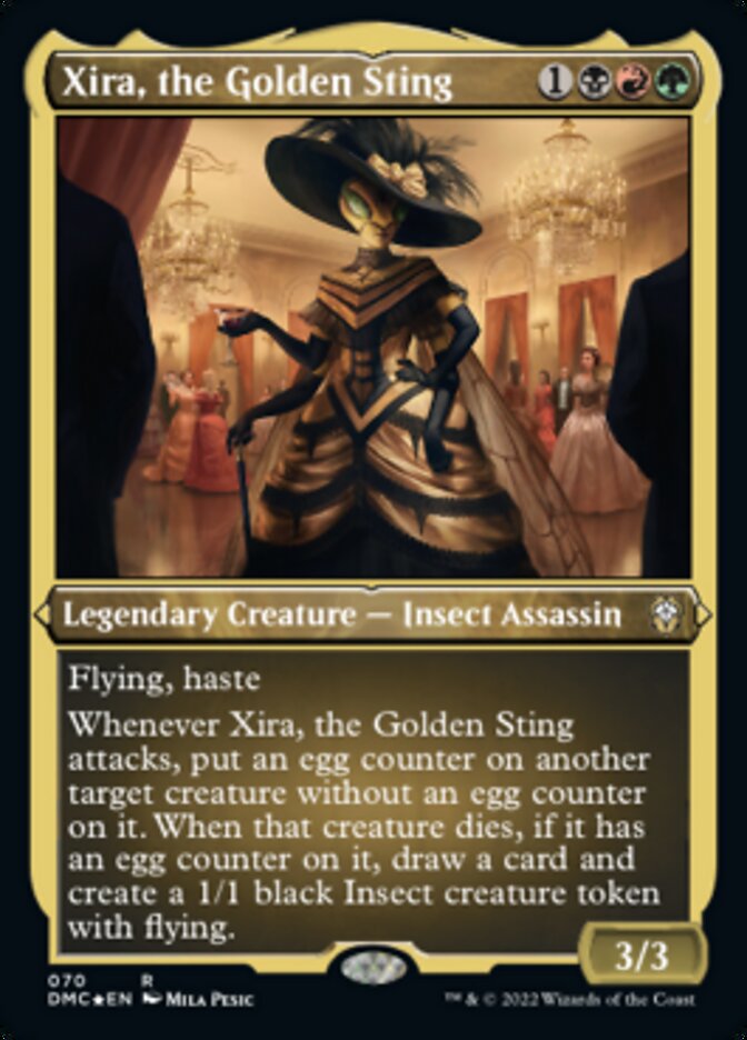 Xira, the Golden Sting (070) Etched - Dominaria United Commander