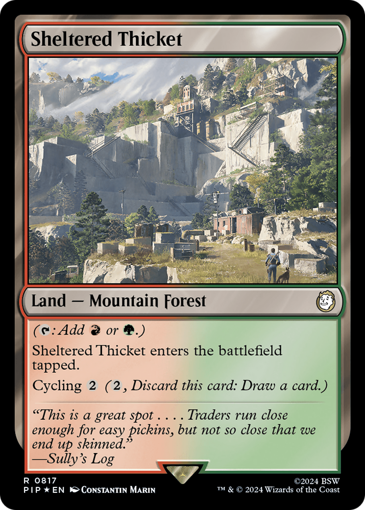Sheltered Thicket (Surge Foil) (817) Foil - Fallout