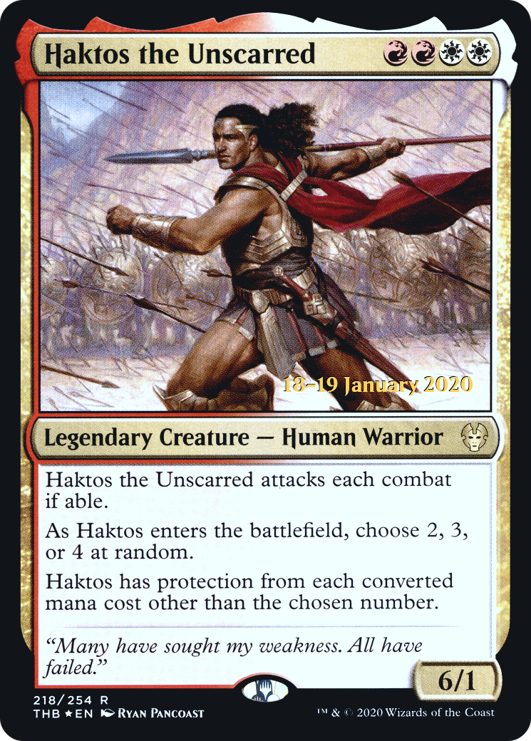 Haktos the Unscarred (218s) Foil - Theros Beyond Death Promos