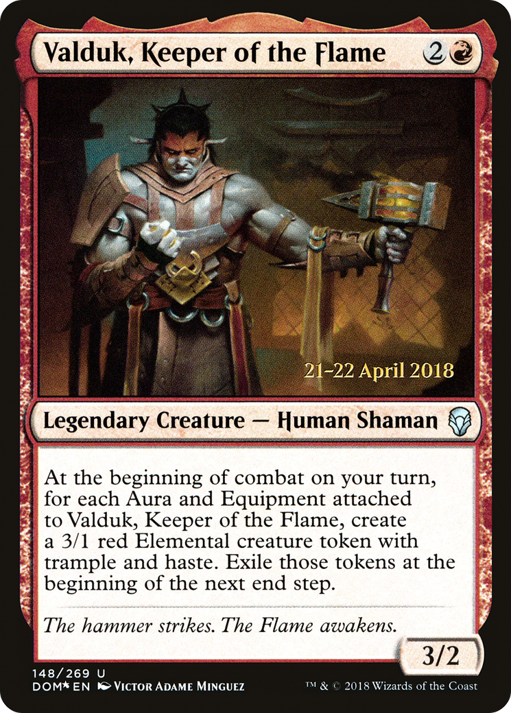 Valduk, Keeper of the Flame (148s) Foil - Dominaria Promos