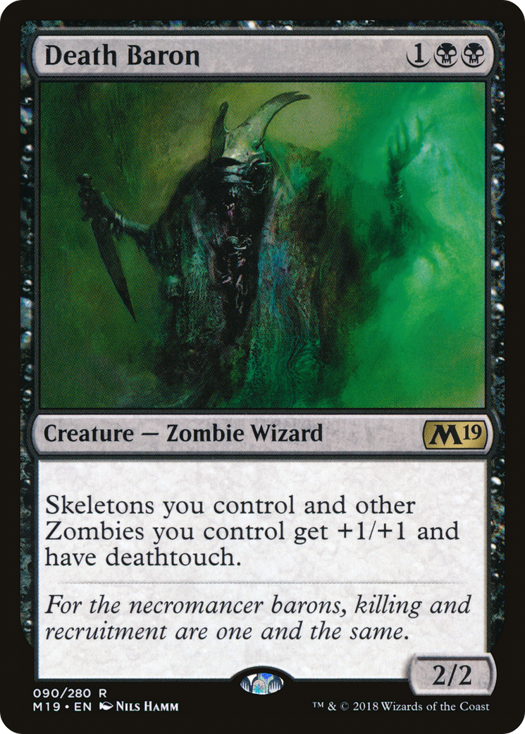Death Baron (090) Foil - Core Set 2019