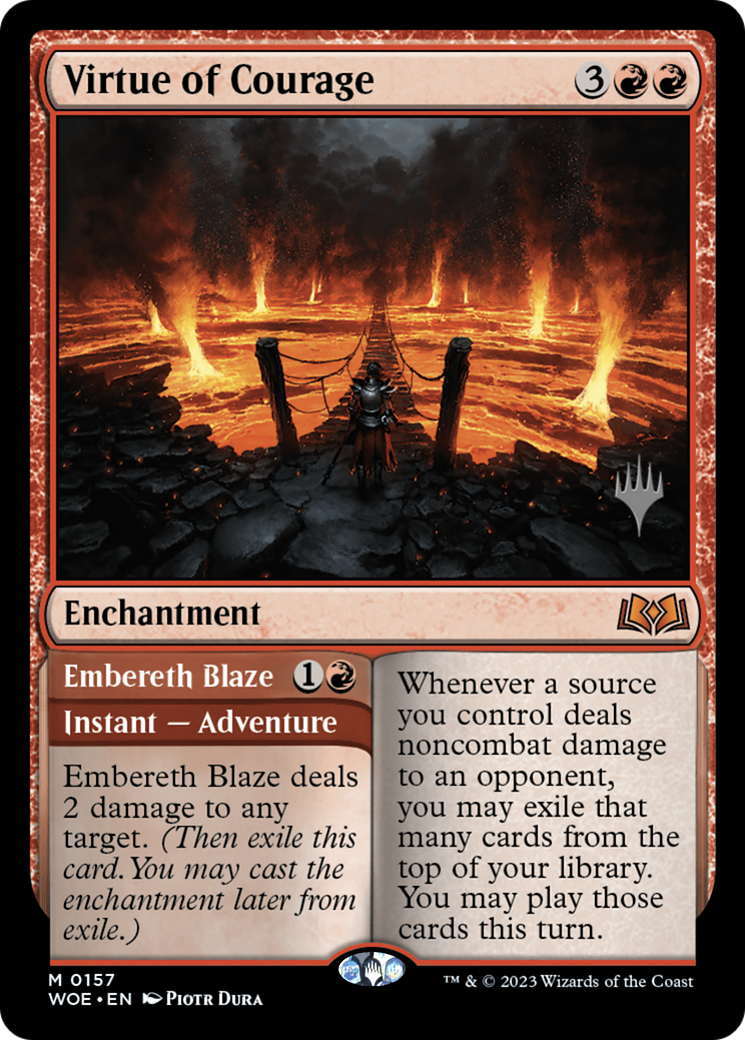 Virtue of Courage (157) - Wilds of Eldraine Promos