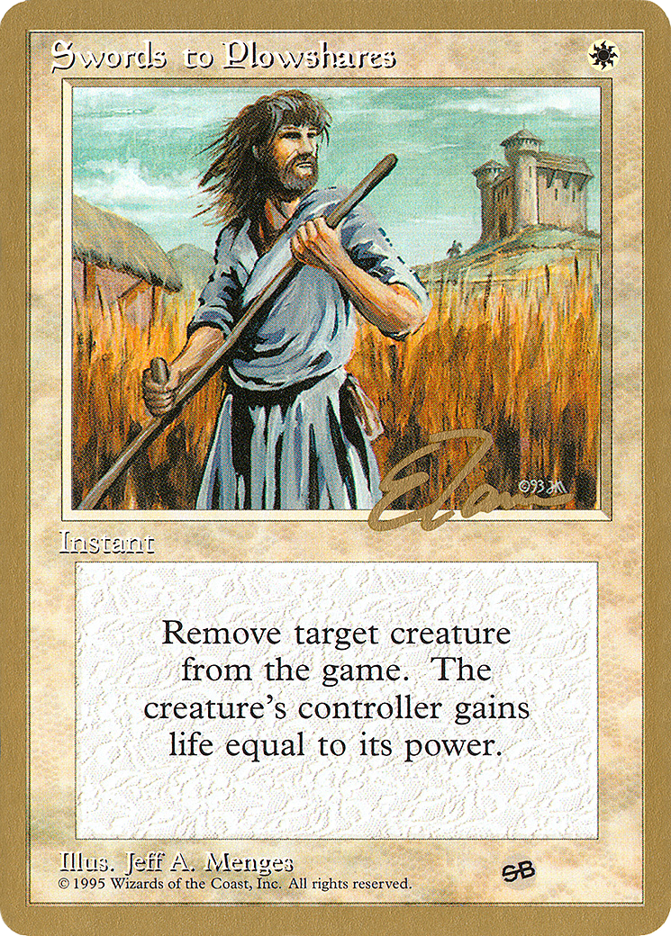 Swords to Plowshares - 1996 Eric Tam (4ED) (SB) - Pro Tour Collector Set