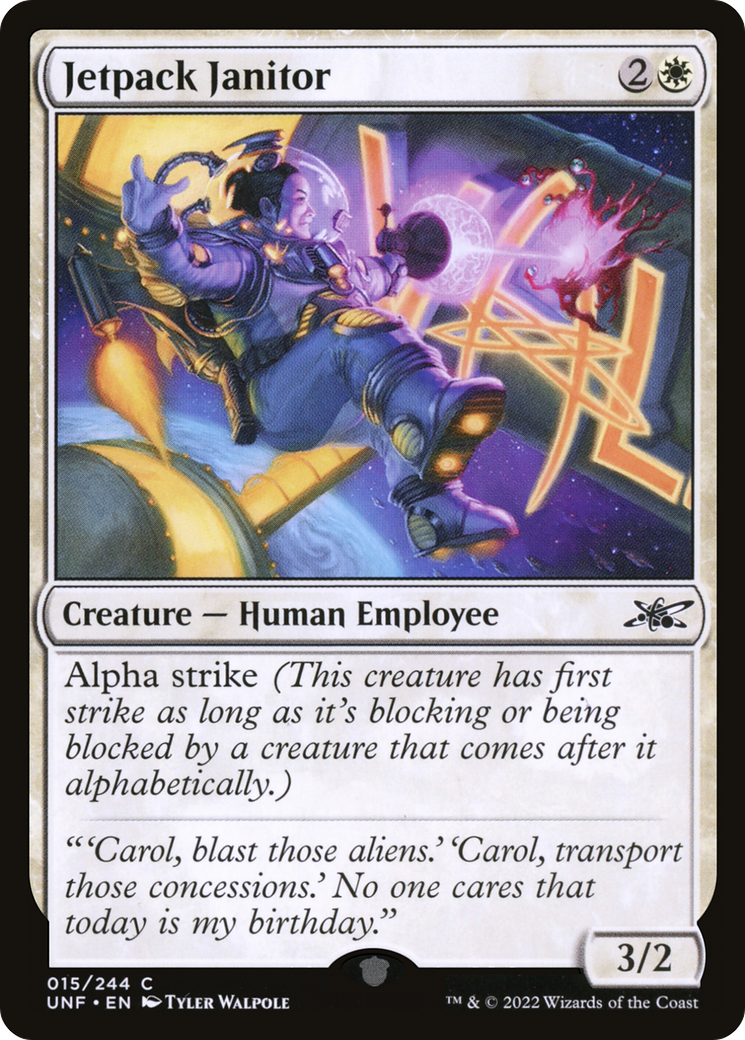 Jetpack Janitor (015) Foil - Unfinity