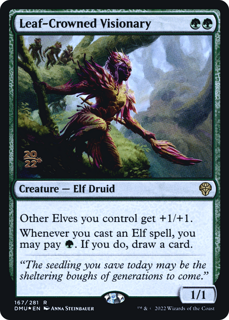 Leaf-Crowned Visionary (167s) Foil - Dominaria United Promos