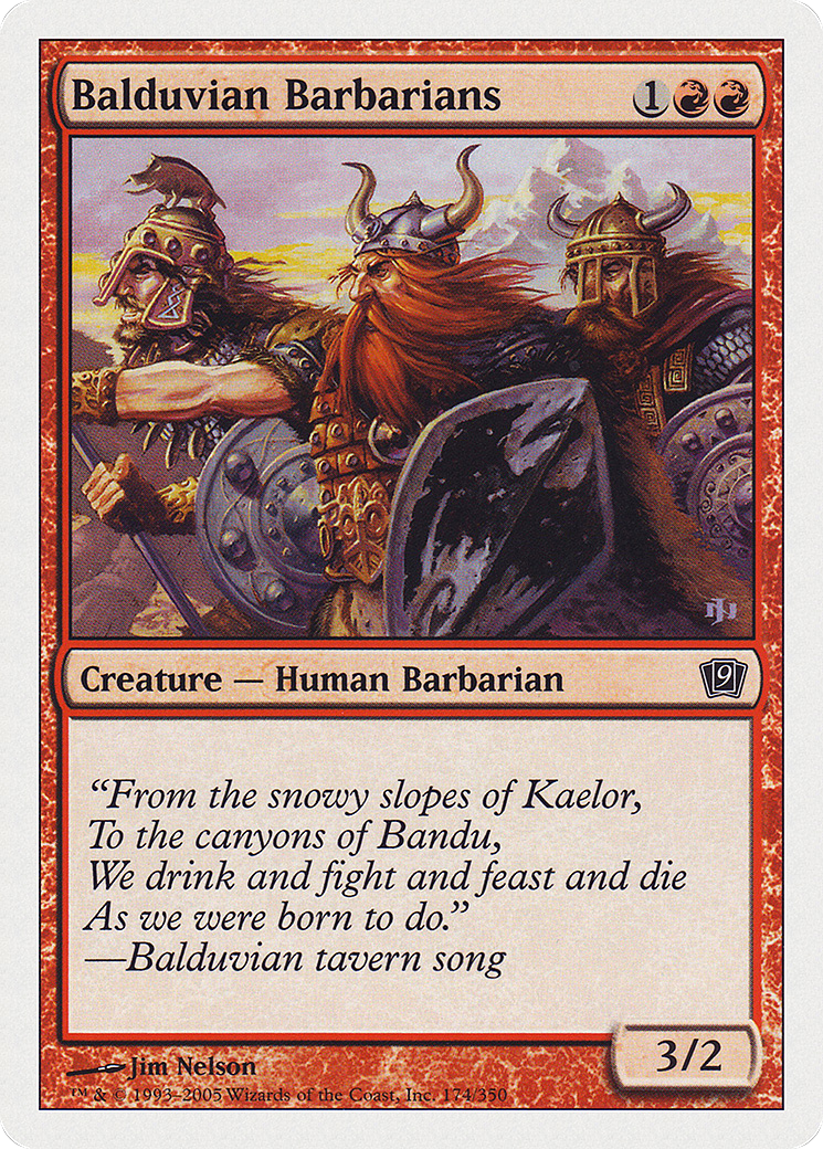 Balduvian Barbarians (174) - Ninth Edition