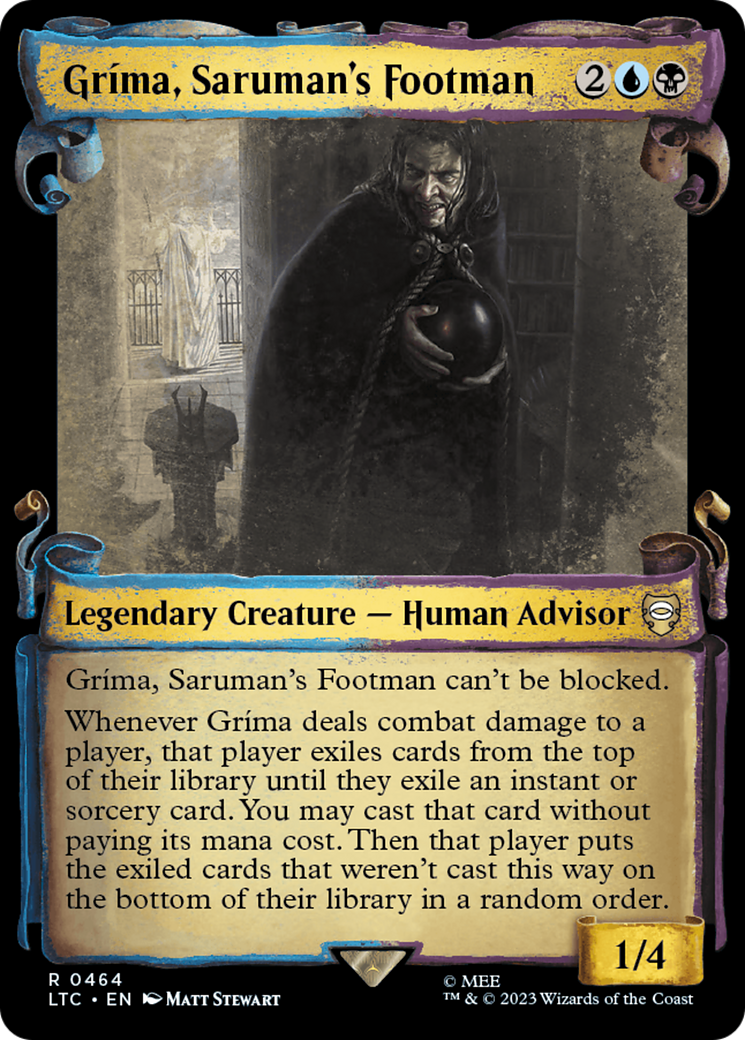 Grima, Saruman's Footman (Showcase Scrolls) (Showcase) (464) Foil - Tales of Middle-earth Commander