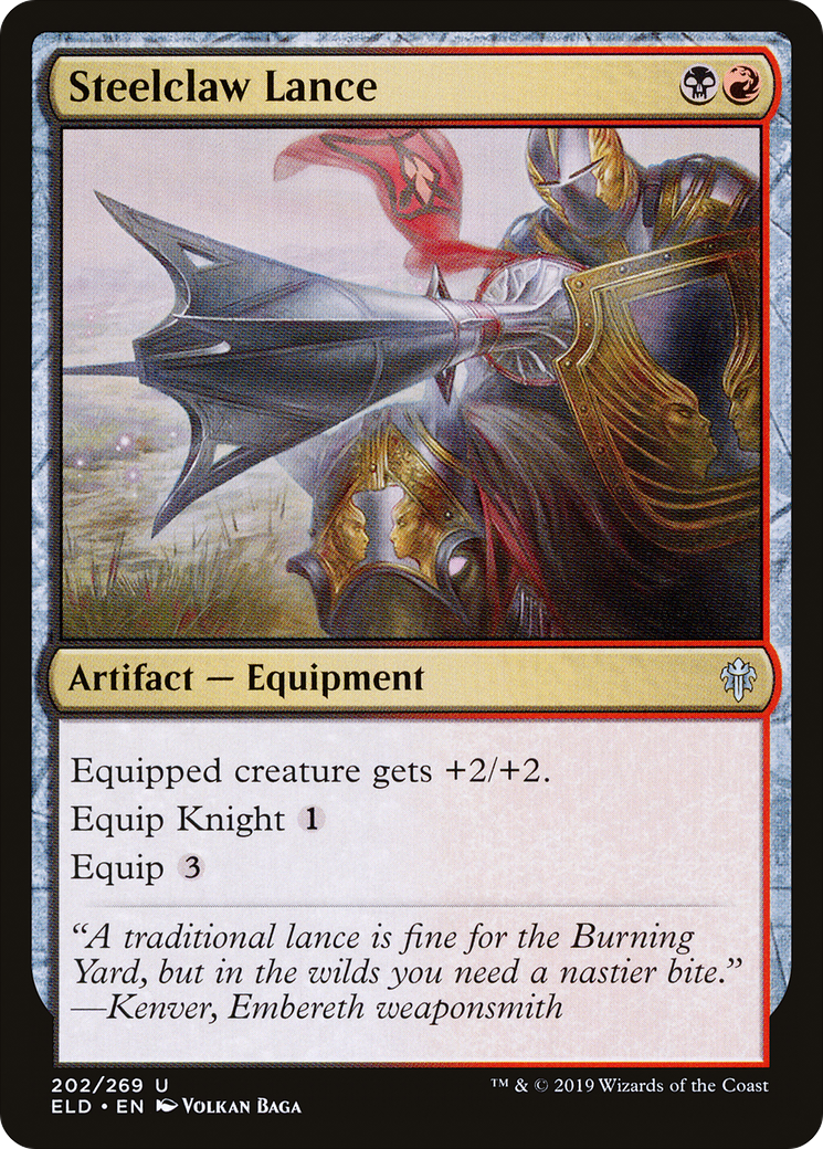 Steelclaw Lance (202) Foil - Throne of Eldraine