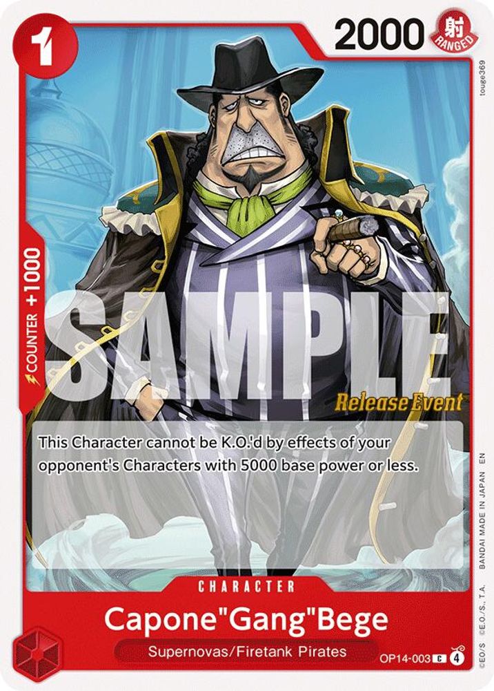 Capone"Gang"Bege (OP14-003) Release Event Cards