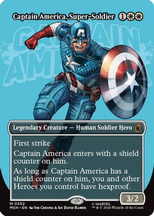 Captain America, Super-Soldier (Borderless Logo) (352) Foil - Marvel Super Heroes