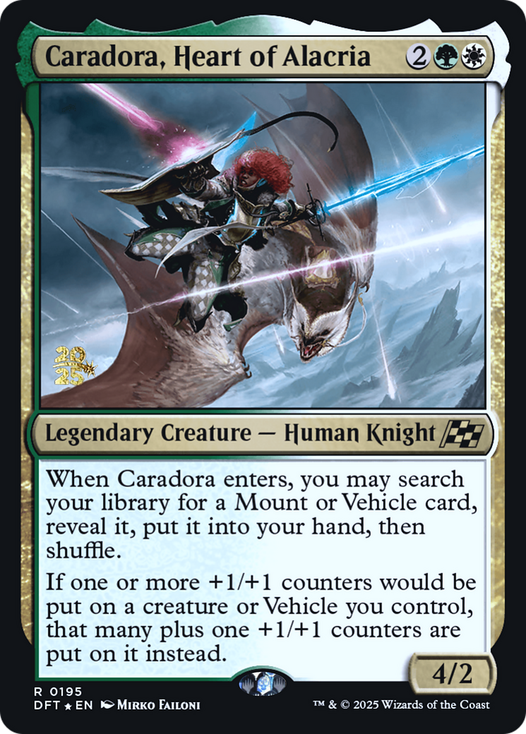 Caradora, Heart of Alacria (Prerelease) (195) Foil - Aetherdrift