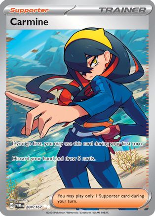 Carmine (Full Art) (204) Holofoil - Twilight Masquerade