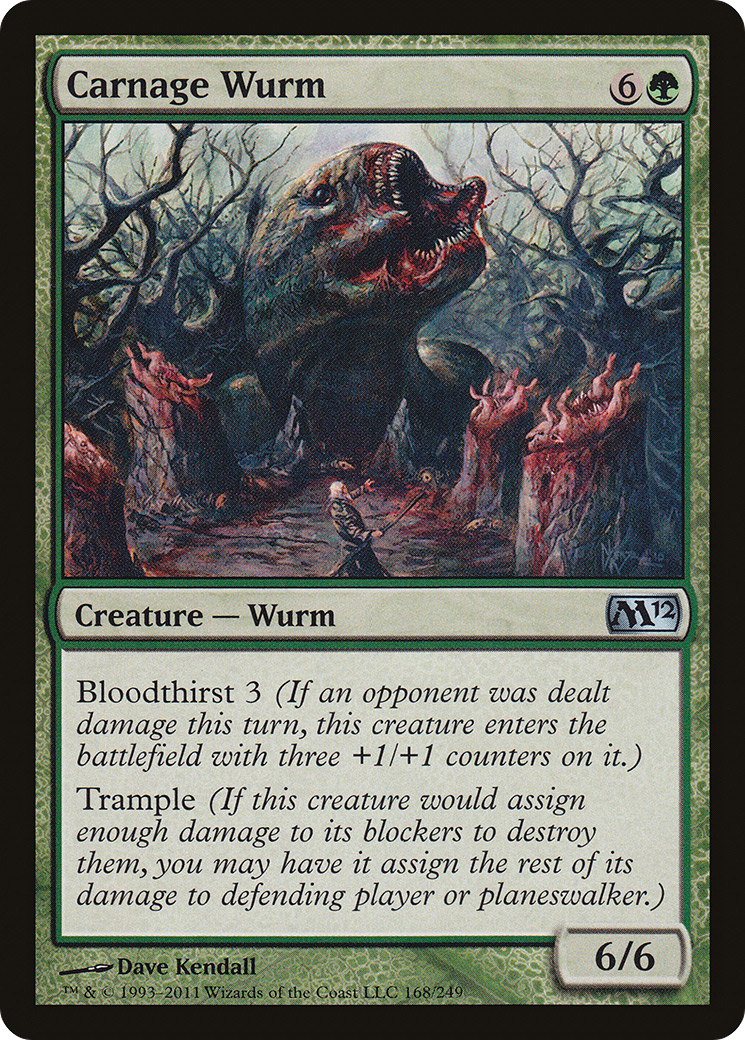 Carnage Wurm (168) Foil - Magic 2012
