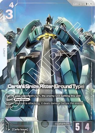 Carta's Graze Ritter (Ground Type) (R+) (GD02-073) Holofoil - Dual Impact