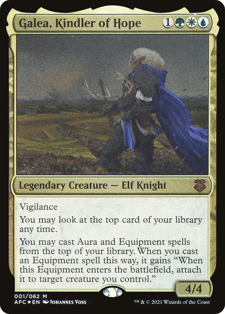 Galea, Kindler of Hope (Display Commander) – Thick Stock (001) Etched - Forgotten Realms Commander Display Commanders