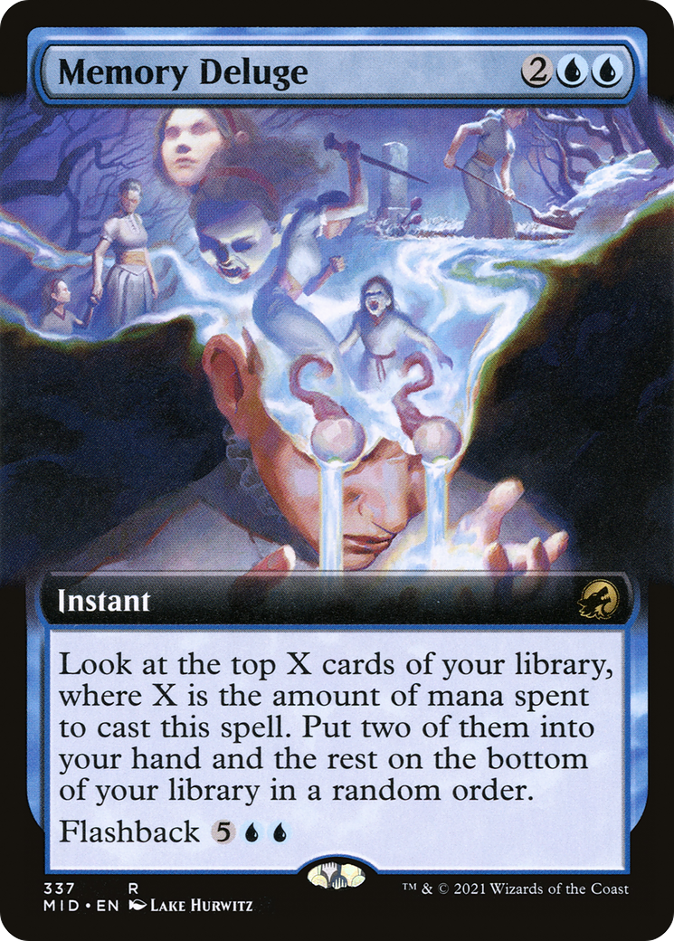Memory Deluge (Extended Art) (337) Foil - Innistrad: Midnight Hunt